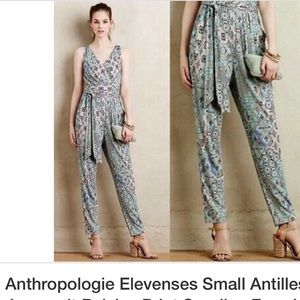 Anthropologie Elevenses Jumpsuit